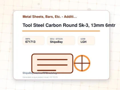 Tool Steel Carbon Round Sk-3, 13mm 6mtr - Metal Sheets, Bars, Etc. - Additional Items - IMPA 671713 - UOM LGH