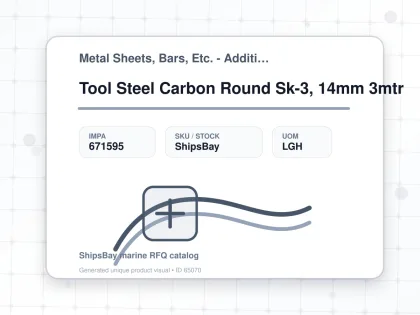 Tool Steel Carbon Round Sk-3, 14mm 3mtr - Metal Sheets, Bars, Etc. - Additional Items - IMPA 671595 - UOM LGH