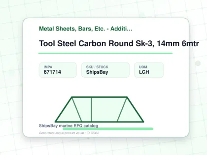 Tool Steel Carbon Round Sk-3, 14mm 6mtr - Metal Sheets, Bars, Etc. - Additional Items - IMPA 671714 - UOM LGH