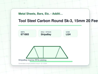 Tool Steel Carbon Round Sk-3, 15mm 20 Feet - Metal Sheets, Bars, Etc. - Additional Items - IMPA 671665 - UOM LGH