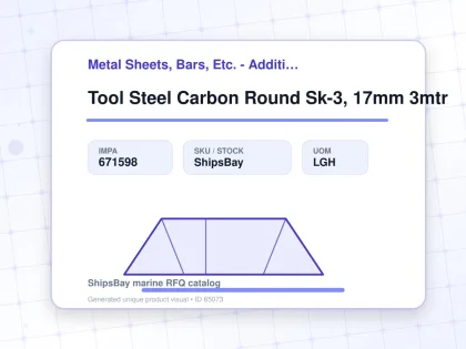 Tool Steel Carbon Round Sk-3, 17mm 3mtr - Metal Sheets, Bars, Etc. - Additional Items - IMPA 671598 - UOM LGH