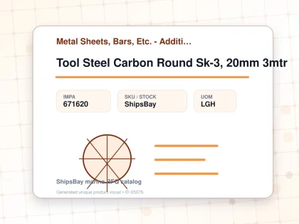 Tool Steel Carbon Round Sk-3, 20mm 3mtr - Metal Sheets, Bars, Etc. - Additional Items - IMPA 671620 - UOM LGH