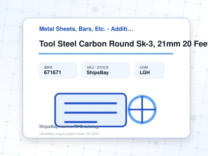 Tool Steel Carbon Round Sk-3, 21mm 20 Feet - Metal Sheets, Bars, Etc. - Additional Items - IMPA 671671 - UOM LGH