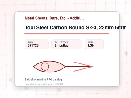Tool Steel Carbon Round Sk-3, 23mm 6mtr - Metal Sheets, Bars, Etc. - Additional Items - IMPA 671723 - UOM LGH