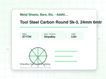 Tool Steel Carbon Round Sk-3, 24mm 6mtr - Metal Sheets, Bars, Etc. - Additional Items - IMPA 671724 - UOM LGH