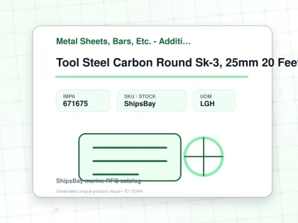Tool Steel Carbon Round Sk-3, 25mm 20 Feet - Metal Sheets, Bars, Etc. - Additional Items - IMPA 671675 - UOM LGH