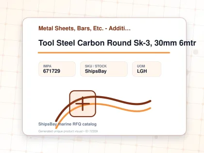 Tool Steel Carbon Round Sk-3, 30mm 6mtr - Metal Sheets, Bars, Etc. - Additional Items - IMPA 671729 - UOM LGH