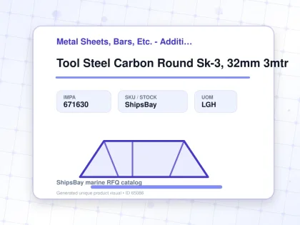 Tool Steel Carbon Round Sk-3, 32mm 3mtr - Metal Sheets, Bars, Etc. - Additional Items - IMPA 671630 - UOM LGH