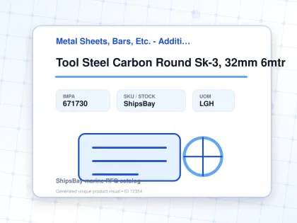 Tool Steel Carbon Round Sk-3, 32mm 6mtr - Metal Sheets, Bars, Etc. - Additional Items - IMPA 671730 - UOM LGH