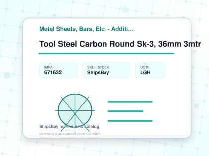 Tool Steel Carbon Round Sk-3, 36mm 3mtr - Metal Sheets, Bars, Etc. - Additional Items - IMPA 671632 - UOM LGH