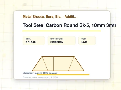Tool Steel Carbon Round Sk-5, 10mm 3mtr - Metal Sheets, Bars, Etc. - Additional Items - IMPA 671635 - UOM LGH