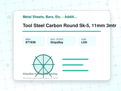 Tool Steel Carbon Round Sk-5, 11mm 3mtr - Metal Sheets, Bars, Etc. - Additional Items - IMPA 671636 - UOM LGH