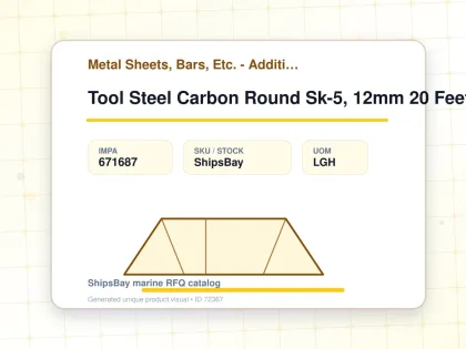 Tool Steel Carbon Round Sk-5, 12mm 20 Feet - Metal Sheets, Bars, Etc. - Additional Items - IMPA 671687 - UOM LGH