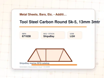 Tool Steel Carbon Round Sk-5, 13mm 3mtr - Metal Sheets, Bars, Etc. - Additional Items - IMPA 671638 - UOM LGH