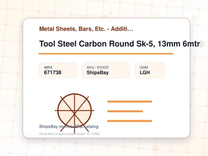 Tool Steel Carbon Round Sk-5, 13mm 6mtr - Metal Sheets, Bars, Etc. - Additional Items - IMPA 671738 - UOM LGH