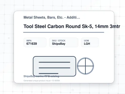 Tool Steel Carbon Round Sk-5, 14mm 3mtr - Metal Sheets, Bars, Etc. - Additional Items - IMPA 671639 - UOM LGH