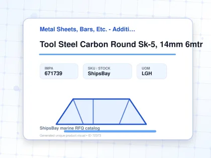 Tool Steel Carbon Round Sk-5, 14mm 6mtr - Metal Sheets, Bars, Etc. - Additional Items - IMPA 671739 - UOM LGH