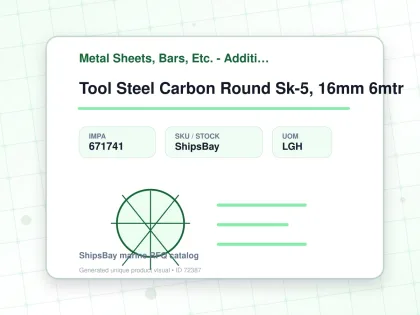 Tool Steel Carbon Round Sk-5, 16mm 6mtr - Metal Sheets, Bars, Etc. - Additional Items - IMPA 671741 - UOM LGH
