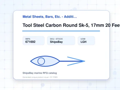 Tool Steel Carbon Round Sk-5, 17mm 20 Feet - Metal Sheets, Bars, Etc. - Additional Items - IMPA 671692 - UOM LGH