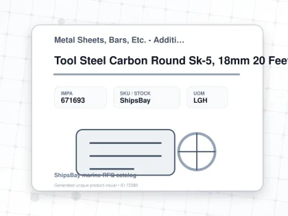 Tool Steel Carbon Round Sk-5, 18mm 20 Feet - Metal Sheets, Bars, Etc. - Additional Items - IMPA 671693 - UOM LGH