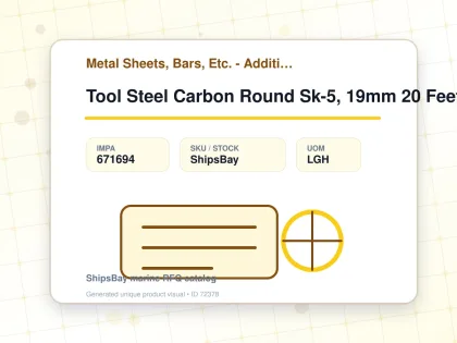 Tool Steel Carbon Round Sk-5, 19mm 20 Feet - Metal Sheets, Bars, Etc. - Additional Items - IMPA 671694 - UOM LGH