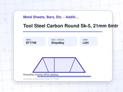 Tool Steel Carbon Round Sk-5, 21mm 6mtr - Metal Sheets, Bars, Etc. - Additional Items - IMPA 671746 - UOM LGH