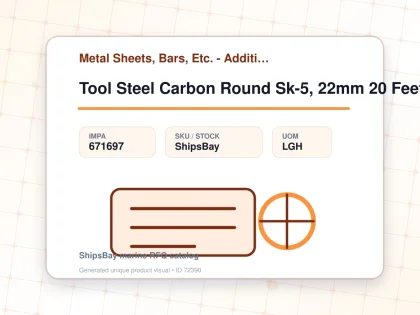 Tool Steel Carbon Round Sk-5, 22mm 20 Feet - Metal Sheets, Bars, Etc. - Additional Items - IMPA 671697 - UOM LGH