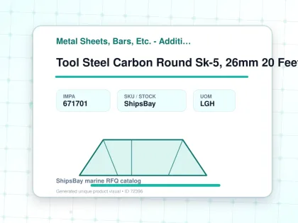 Tool Steel Carbon Round Sk-5, 26mm 20 Feet - Metal Sheets, Bars, Etc. - Additional Items - IMPA 671701 - UOM LGH