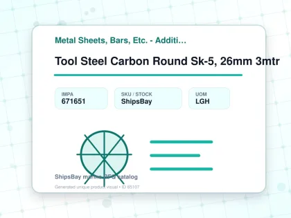 Tool Steel Carbon Round Sk-5, 26mm 3mtr - Metal Sheets, Bars, Etc. - Additional Items - IMPA 671651 - UOM LGH