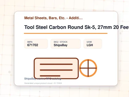 Tool Steel Carbon Round Sk-5, 27mm 20 Feet - Metal Sheets, Bars, Etc. - Additional Items - IMPA 671702 - UOM LGH