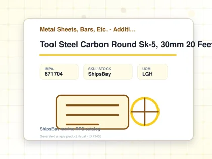 Tool Steel Carbon Round Sk-5, 30mm 20 Feet - Metal Sheets, Bars, Etc. - Additional Items - IMPA 671704 - UOM LGH