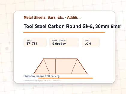 Tool Steel Carbon Round Sk-5, 30mm 6mtr - Metal Sheets, Bars, Etc. - Additional Items - IMPA 671754 - UOM LGH