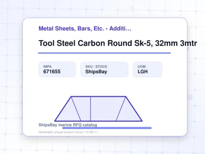 Tool Steel Carbon Round Sk-5, 32mm 3mtr - Metal Sheets, Bars, Etc. - Additional Items - IMPA 671655 - UOM LGH