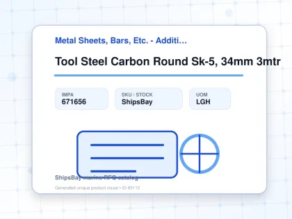 Tool Steel Carbon Round Sk-5, 34mm 3mtr - Metal Sheets, Bars, Etc. - Additional Items - IMPA 671656 - UOM LGH