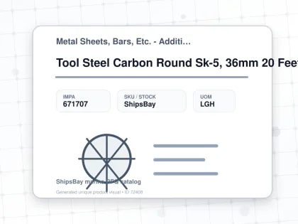Tool Steel Carbon Round Sk-5, 36mm 20 Feet - Metal Sheets, Bars, Etc. - Additional Items - IMPA 671707 - UOM LGH