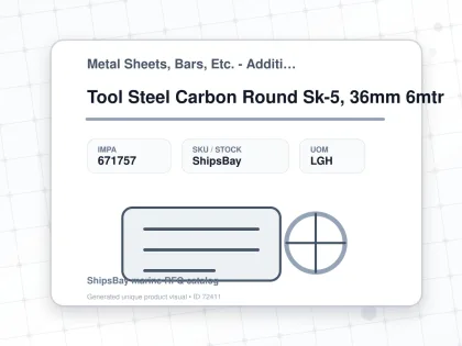 Tool Steel Carbon Round Sk-5, 36mm 6mtr - Metal Sheets, Bars, Etc. - Additional Items - IMPA 671757 - UOM LGH