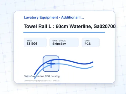 Towel Rail L : 60cm Waterline, Sa020700 - Lavatory Equipment - Additional Items - IMPA 531926 - UOM PCS
