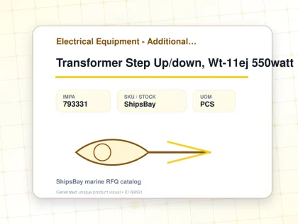 Transformer Step Up/down, Wt-11ej 550watt - Electrical Equipment - Additional Items - IMPA 793331 - UOM PCS