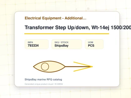 Transformer Step Up/down, Wt-14ej 1500/2000watt - Electrical Equipment - Additional Items - IMPA 793334 - UOM PCS