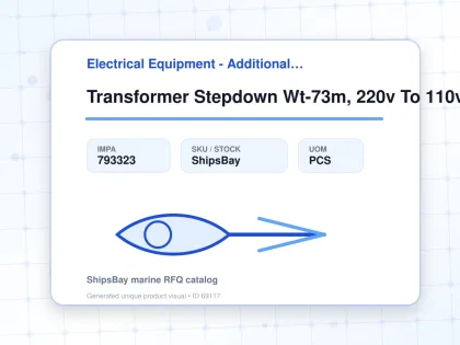 Transformer Stepdown Wt-73m, 220v To 110v 100w - Electrical Equipment - Additional Items - IMPA 793323 - UOM PCS