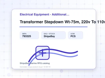 Transformer Stepdown Wt-75m, 220v To 110v 35w - Electrical Equipment - Additional Items - IMPA 793325 - UOM PCS