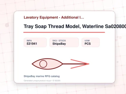 Tray Soap Thread Model, Waterline Sa020800 - Lavatory Equipment - Additional Items - IMPA 531941 - UOM PCS
