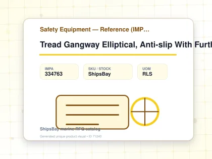 Tread Gangway Elliptical, Anti-slip With Further Details - Safety Equipment — Reference (IMPA) - IMPA 334763 - UOM RLS