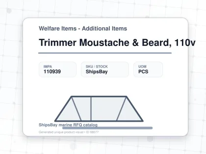 Trimmer Moustache & Beard, 110v - Welfare Items - Additional Items - IMPA 110939 - UOM PCS
