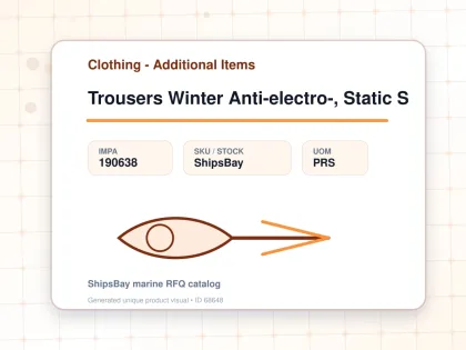 Trousers Winter Anti-electro-, Static S - Clothing - Additional Items - IMPA 190638 - UOM PRS