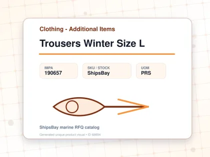 Trousers Winter Size L - Clothing - Additional Items - IMPA 190657 - UOM PRS