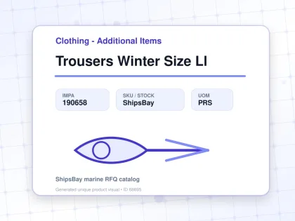 Trousers Winter Size Ll - Clothing - Additional Items - IMPA 190658 - UOM PRS