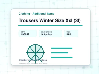 Trousers Winter Size Xxl (3l) - Clothing - Additional Items - IMPA 190659 - UOM PRS