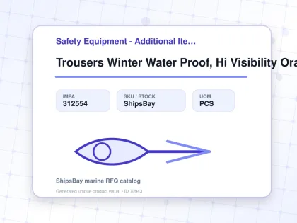 Trousers Winter Water Proof, Hi Visibility Orange/grey L - Safety Equipment - Additional Items - IMPA 312554 - UOM PCS