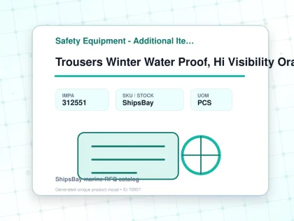 Trousers Winter Water Proof, Hi Visibility Orange/navy 3xl - Safety Equipment - Additional Items - IMPA 312551 - UOM PCS
